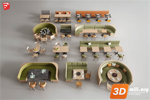 Cafe Furniture Skp Files 